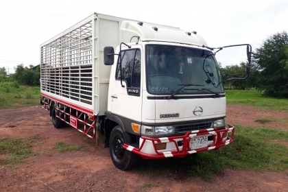 HINO รถหมู FC2J (5สูบ) เครื่อง 165 แรง กระบะยาว 6 เมตรเต็ม ขาย 580,000 บาท ศุภากร 081-1903107, 081-5