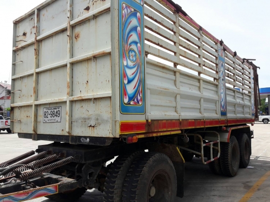 Hino 2K วางเครื่อง P11C-320 แรง ปี 39 เกียร์อิตั้น กระบะดัมพ์แม่ลูก 3 เพลาแท้ยาว 7 เมตร พร้อมบาร์อ้อย ทะเบียนพร้อม