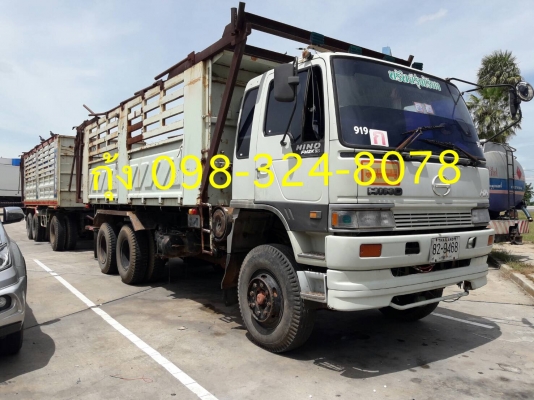 Hino 2K วางเครื่อง P11C-320 แรง ปี 39 เกียร์อิตั้น กระบะดัมพ์แม่ลูก 3 เพลาแท้ยาว 7 เมตร พร้อมบาร์อ้อย ทะเบียนพร้อม