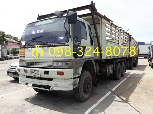 Hino 2K วางเครื่อง P11C-320 แรง ปี 39 เกียร์อิตั้น กระบะดัมพ์แม่ลูก 3 เพลาแท้ยาว 7 เมตร พร้อมบาร์อ้อย ทะเบียนพร้อม