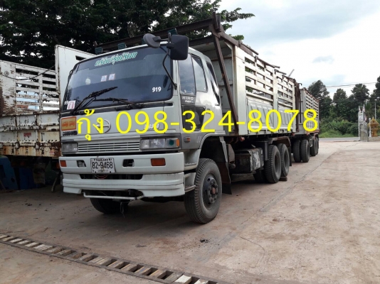 Hino 2K วางเครื่อง P11C-320 แรง ปี 39 เกียร์อิตั้น กระบะดัมพ์แม่ลูก 3 เพลาแท้ยาว 7 เมตร พร้อมบาร์อ้อย ทะเบียนพร้อม