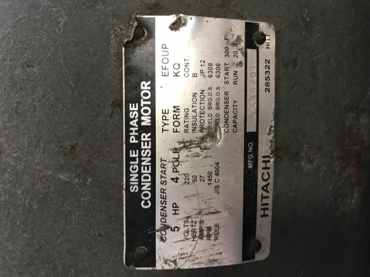 ขายมอเตอร์ 5 แรงไฟบ้าน 220v. Hitachi