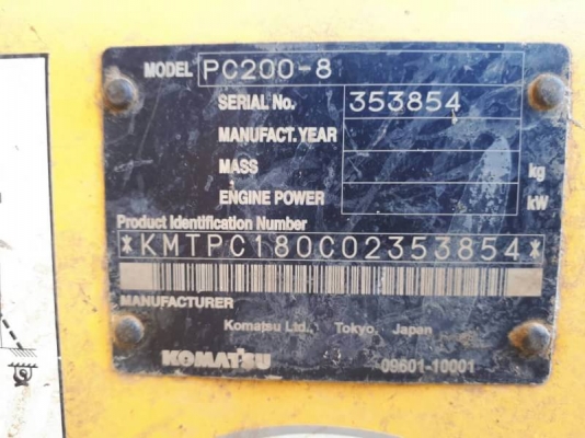 ขาย 1,590,000 KOMATSU pc 200-8 ทำงาน 10,952 ชม. เครืองดี ปั้มแรง โช่หนา เอวแน่น ไฟฟ้าครบ เอกสารแจ้งจำหน่าย  รถอยู่ จ.ปทุมธานี  090-772-3710 090-772-3708