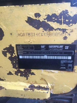 ขายCATERPILLAR  314CCR  ปี 2008  แทรค 70 เก่าญี่ปุ่น แท้  มาใหม่  สภาพสวยเดิมๆๆ  แทรค 70  1,xxx ชั่วโมง  ลองระบบกันได้ทุกวัน  โทร  089-3818694  ดวงนภา