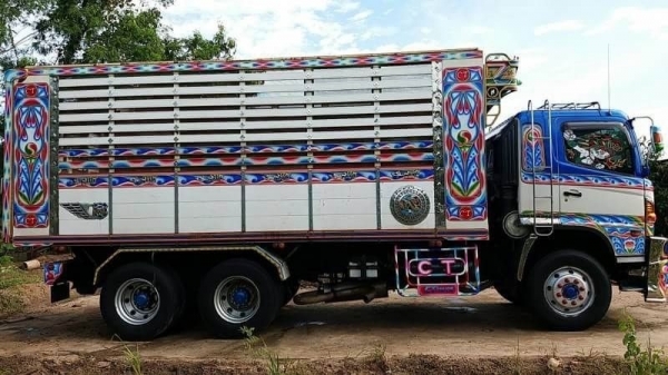 ขาย HINO 344 พ่วงแม่ลูก กระบะเนียมคอกเกษตรดั๊ม อู่ ซีทีทรัค รถปี 57