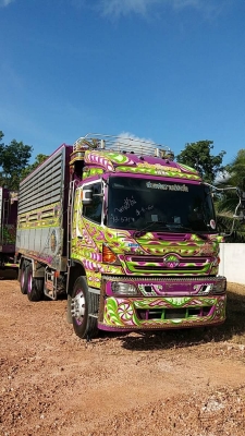 ขาย HINO 344 พ่วงแม่ลูก กระบะเนียมคอกเกษตรดั๊ม อู่ ซีทีทรัค รถปี 57