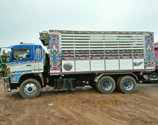 ขาย HINO 344 พ่วงแม่ลูก กระบะเนียมคอกเกษตรดั๊ม อู่ ซีทีทรัค รถปี 57