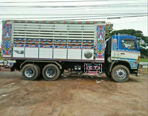 ขาย HINO 344 พ่วงแม่ลูก กระบะเนียมคอกเกษตรดั๊ม อู่ ซีทีทรัค รถปี 57