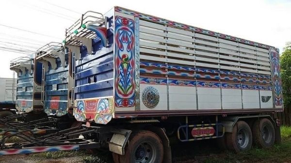 ขาย HINO 344 พ่วงแม่ลูก กระบะเนียมคอกเกษตรดั๊ม อู่ ซีทีทรัค รถปี 57