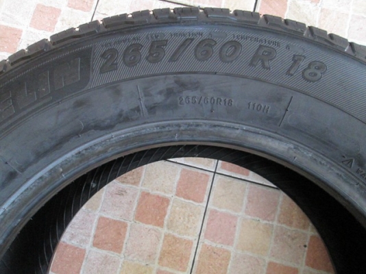 ขายยาง 265-60-18 MICHELIN PRIMACY SUV ปี16 งามๆ 1คู่