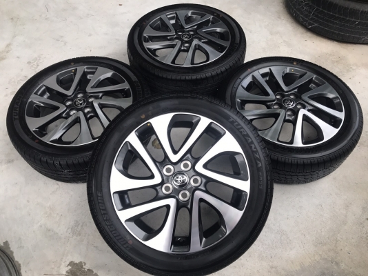 ล้อแม็กป้ายแดง TOYOTA SIENTA รุ่นท๊อป ขอบ 16 พร้อมยางใหม่ป้ายแดง 195-50-16 ปี 17