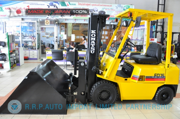 ขายรถโฟล์คลิฟท์มือสอง KOMATSU รุ่น FD15L-50409 นำเข้าจากประเทศญี่ปุ่น 100\% ไม่เคยใช้งานในไทย