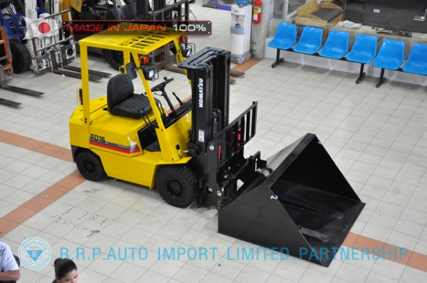 ขายรถโฟล์คลิฟท์มือสอง KOMATSU รุ่น FD15L-50409 นำเข้าจากประเทศญี่ปุ่น 100\% ไม่เคยใช้งานในไทย