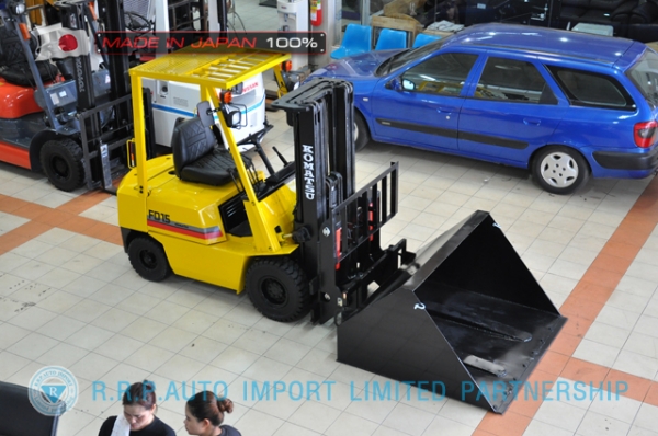 ขายรถโฟล์คลิฟท์มือสอง KOMATSU รุ่น FD15L-50409 นำเข้าจากประเทศญี่ปุ่น 100\% ไม่เคยใช้งานในไทย
