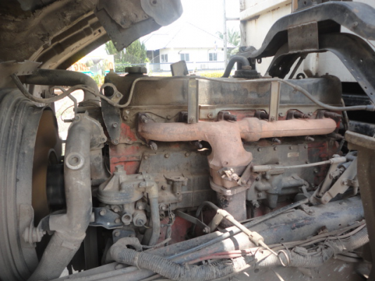 สิบล้อดั้มแม่+ลูก ISUZU 240 แรงหัวขาว ลูกสามมิตรลอนเฉียง