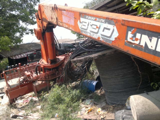 ขายเครน UNIC 330 V-TURDO 3.30 ตัน 3 ชัก 4 ปลอก ท้องวี มีใบคุมเครน สภาพสมบูรณ์พร้อมใช้