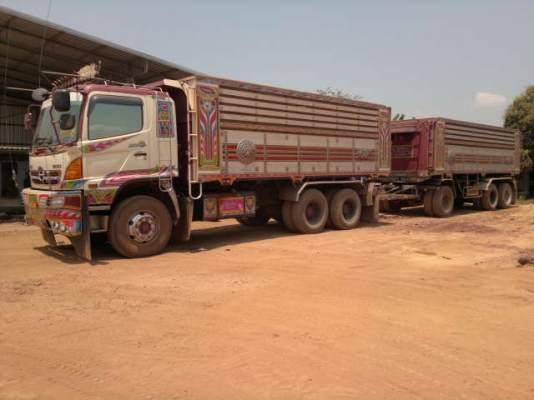 ขายรถพ่วง 22 ล้อ 2 เพลา กระบะเนียมดั้ม HINO 344 ซีรี้.500 ปี.53 รถสวย จัดแนนซ์ได้ สนใจโทร