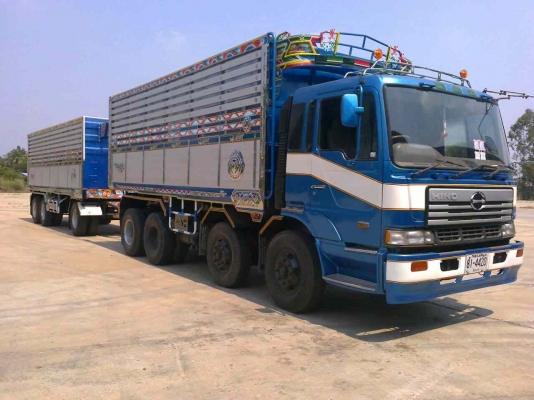 ขายรถพ่วง 24 ล้อ 2 เพลา กระบะเนียมคอกเกษตรดั้ม ลูกพ่วงต่อใหม่ แม่ขึ้นข้างใหม่ สวยๆ HINO PROFIA K13C 360 แรง 7 เกียร์ รถสวยมากๆ สนใจโทร จัดแนนซ์ให้ได้