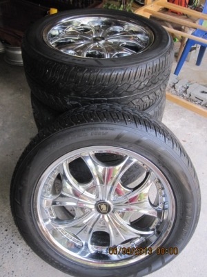 แม็กนอก Touchdownสีโครเมียม 6 รูขอบ 20 พร้อมยาง ถูกๆ