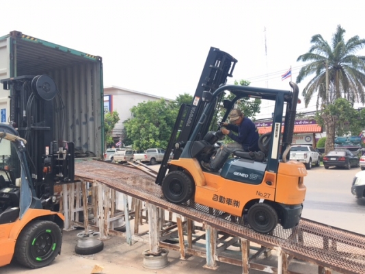 ขายรถโฟลคลิฟท์ TOYOTA  7FD15 ,ใหม่ล่าสุด , เสายกสูง 4 เมตร , เครื่องยนต์ดีเซล 1DZ-II  ,งาปรับคว่ำหงาย , ปุ้งกี๋ ปากกว้าง 1.5 เมตร , รถนำเข้าแท้จากญี่ปุ่น 100\%  ( รถไม่เคยใช้งานในเมืองไทย นำเข้าจากญี่ปุ่น )