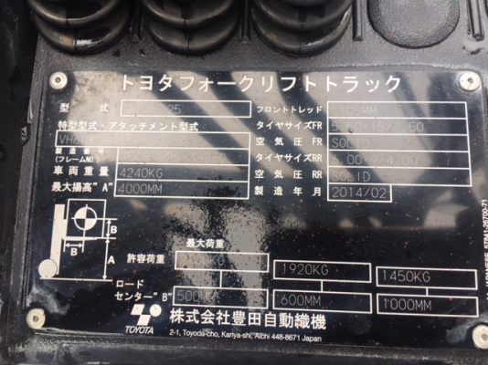 ขายรถโฟลคลิฟท์ TOYOTA 52- 8FD25 ,678 ชั่วโมง, ออโต รถปี 2014 ล่าสุด , เสายกสูง 4 เมตร , เครื่องยนต์ดีเซล 3Z ,งาปรับคว่ำหงาย , รถนำเข้าแท้จากญี่ปุ่น 100\% ( รถไม่เคยใช้งานในเมืองไทย นำเข้าจากญี่ปุ่น ) ขายรถโฟลคลิฟท์ TOYOTA 52- 8FD25 ,678 ชั่วโมง, ออโต รถปี 2014 ล่าสุด , เสายกสูง 4 เมตร , เครื่องยนต์ดีเซล 3Z ,งาปรับคว่ำหงาย , รถนำเข้าแท้จากญี่ปุ่น 100\% ( รถไม่เคยใช้งานในเมืองไทย นำเข้าจากญี่ปุ่น )
