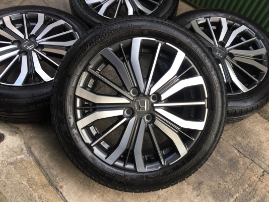 ล้อแม็กป้ายแดง Honda City 2017 ตัวท็อป ขอบ 16 พร้อมยางป้ายแดง 185-55-16 ปี 17