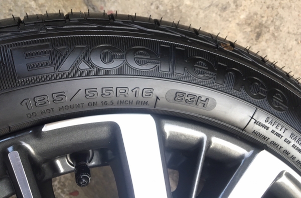 ล้อแม็กป้ายแดง Honda City 2017 ตัวท็อป ขอบ 16 พร้อมยางป้ายแดง 185-55-16 ปี 17