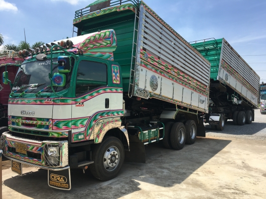 พ่วง 22 ล้อ ISUZU FXZ360 ปี 55 กระบะอลูมิเนียม-ดั้ม อู่ อินเตอร์ ไมล์ 4 แสน ราคา 2.6 ล้านต่อรอง