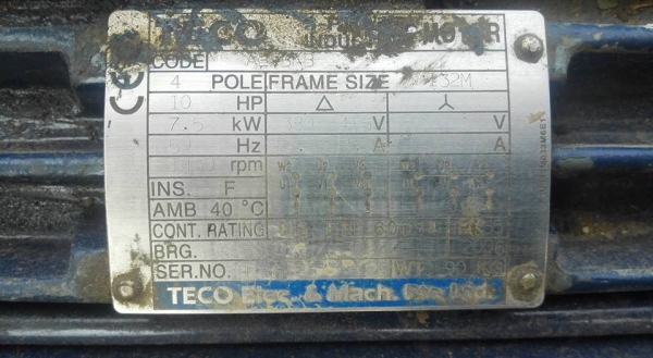 ** SOLD ** มอเตอร์เกียร์อิตาลี่ MOTOVARIO ITALY 10 HP ทด 1:45 ไฟ 380V พร้อมใช้งาน