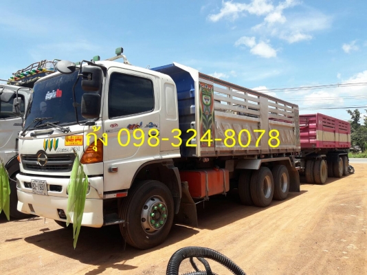 Hino mega 320 แรง ปี 51 ดัมพ์สามมิตรแม่ลูก 3 เพลา ปี 57 ทะเบียนพร้อม