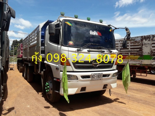 Hino mega 320 แรง ปี 51 กระบะดัมพ์สามมิตร มีระบบลากพ่วง ทะเบียนพร้อม
