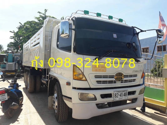 Hino mega 260 แรง ปี 48 กระบะดัมพ์สามมิตร มีระบบลากพ่วง