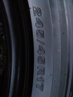 ขายยางบริดสโตน245/45R17 MADE IN JAPAN ยางปลายปี12 ดอกยางหนาเต็มทุกเส้นไม่แตกลายไม่ร้าวไม่กินข้างไม่ม ขายยางบริดสโตน245/45R17 MADE IN JAPAN ยางปลายปี12 ดอกยางหนาเต็มทุกเส้นไม่แตกลายไม่ร้าวไม่กินข้างไม่ม