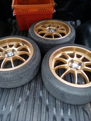 แม๊ก RZ-DF. ADVAN Racing ขอบ17 พร้อมยาง 205/45R17  MAXXIS ปี14 ชุด 4 ล้อ โทร.081-427-3941