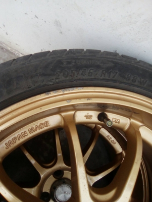 แม๊ก RZ-DF. ADVAN Racing ขอบ17 พร้อมยาง 205/45R17  MAXXIS ปี14 ชุด 4 ล้อ โทร.081-427-3941