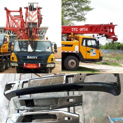 ขายชุดกันชน ประกอบด้วย กันชนหน้า  บรรไดข้างซ้าย-ขวารถเครน ยี่ห้อ SANY และ ZOOMLION