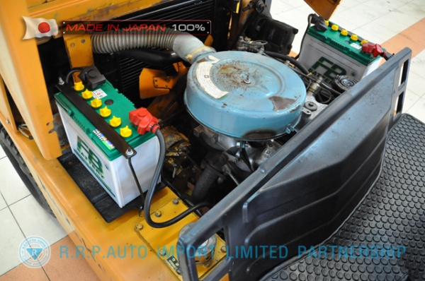 รถโฟล์คลิฟท์พร้อมขาย KOMATSU รุ่น FD25-7-13909 นำเข้าจากประเทศญี่ปุ่น 100\% ไม่เคยใช้งานในไทย