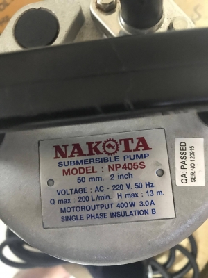 ขอบคุณคุณพี่เสือมากครับ ปั้มแช่ NAKOTA NP405s ตัวมิเนียม ขนาด 2นิ้ว ของใหม่ ขอบคุณคุณพี่เสือมากครับ ปั้มแช่ NAKOTA NP405s ตัวมิเนียม ขนาด 2นิ้ว ของใหม่