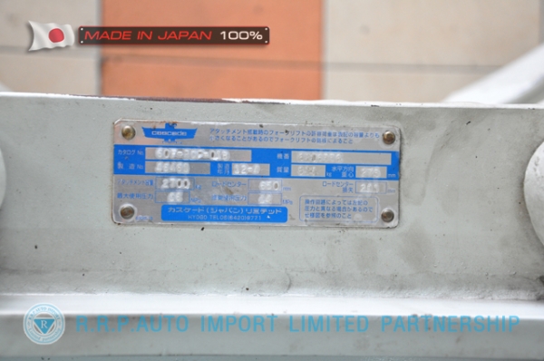 ขายรถโฟล์คลิฟท์มือสอง TOYOTA รุ่น 8FG30-30940 นำเข้าจากประเทศญี่ปุ่น 100\% ไม่เคยใช้งานในไทย