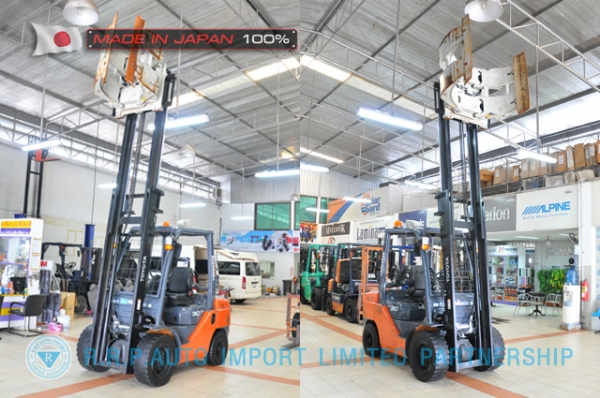 ขายรถโฟล์คลิฟท์มือสอง TOYOTA รุ่น 8FG30-30940 นำเข้าจากประเทศญี่ปุ่น 100\% ไม่เคยใช้งานในไทย