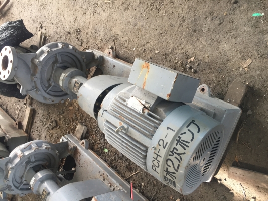 ขายปั๊มนํ้าเข้า 4 ออก3 (4"x3")เก่าญี่ปุ่น เพลาสแตนเลส ใบพัดทองเหลือง พร้อมมอเตอร์ 15 เเรงม้า ไฟ 380V พร้อมใช้งาน