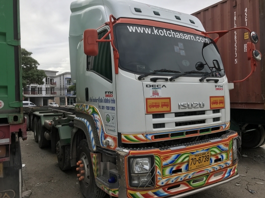 ขาย12ล้อแม่ลูกอ่อนลูก3เพลาอีซูซุ360ปี2555พร้อมระบบลากจูงรถสวยพร้อใช้งาน