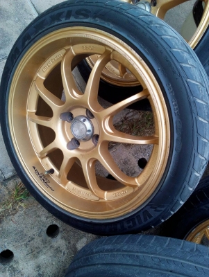 แม๊ก RZ-DF. ADVAN Racing ขอบ17 พร้อมยาง 205/45R17  MAXXIS ปี14 ชุด 4 ล้อ โทร.081-427-3941