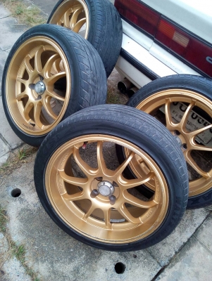 แม๊ก RZ-DF. ADVAN Racing ขอบ17 พร้อมยาง 205/45R17 MAXXIS ปี14 ชุด 4 ล้อ โทร.081-427-3941