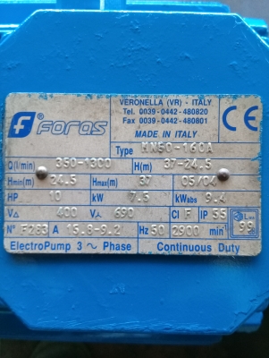 ปั้มน้ำคุณภาพดี 2 ลูก 2 ขนาด 10 แรงและ 5.5 แรงไฟ3เฟส