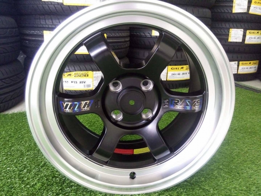 แม็กใหม่ te37 ขอบ 15 กว้าง 8 พอดีซุ้มล้อไม่ล้น กำลังสวย