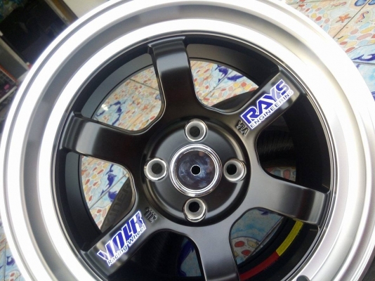 แม็กใหม่ te37 ขอบ 15 กว้าง 8 พอดีซุ้มล้อไม่ล้น กำลังสวย