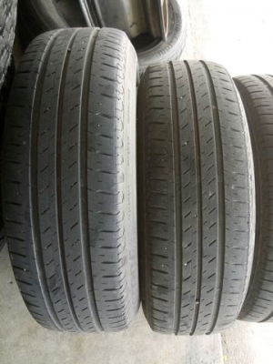 ล้อกระทะพร้อมฝาครอบ นิสสัน 4 รู 100 ยางปี 15 สภาพดี