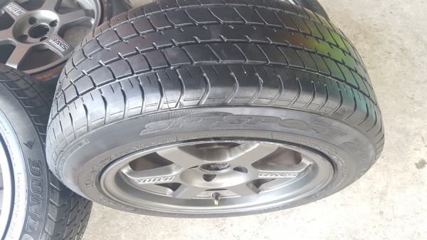 ล้อมือ2 TE37 (สีกัล)ขอบ15 4รู100 พร้อมยาง 4 ล้อ