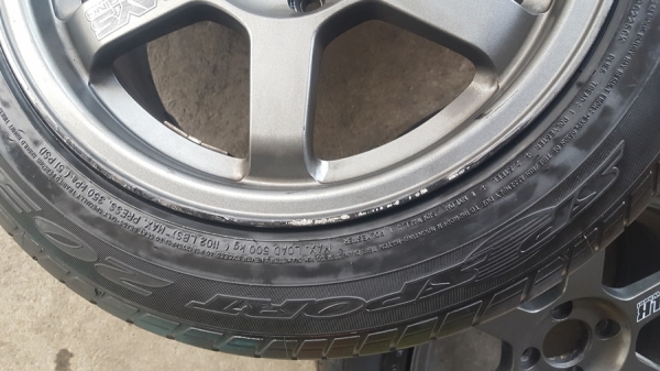 ล้อมือ2 TE37 (สีกัล)ขอบ15 4รู100 พร้อมยาง 4 ล้อ